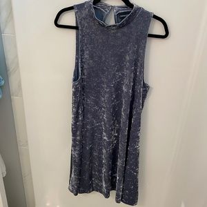 Cynthia Rowley Grey Velvet Sleeveless dress Size L